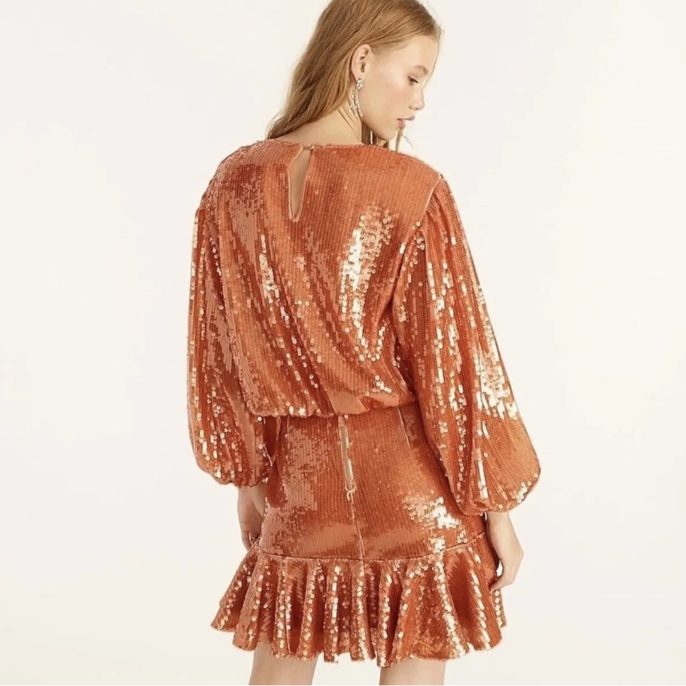 J. Crew Bubble-sleeve sequin top - Picture 3 of 4